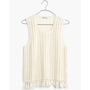 SOLD MADEWELL Crochet Fringe Tank Top